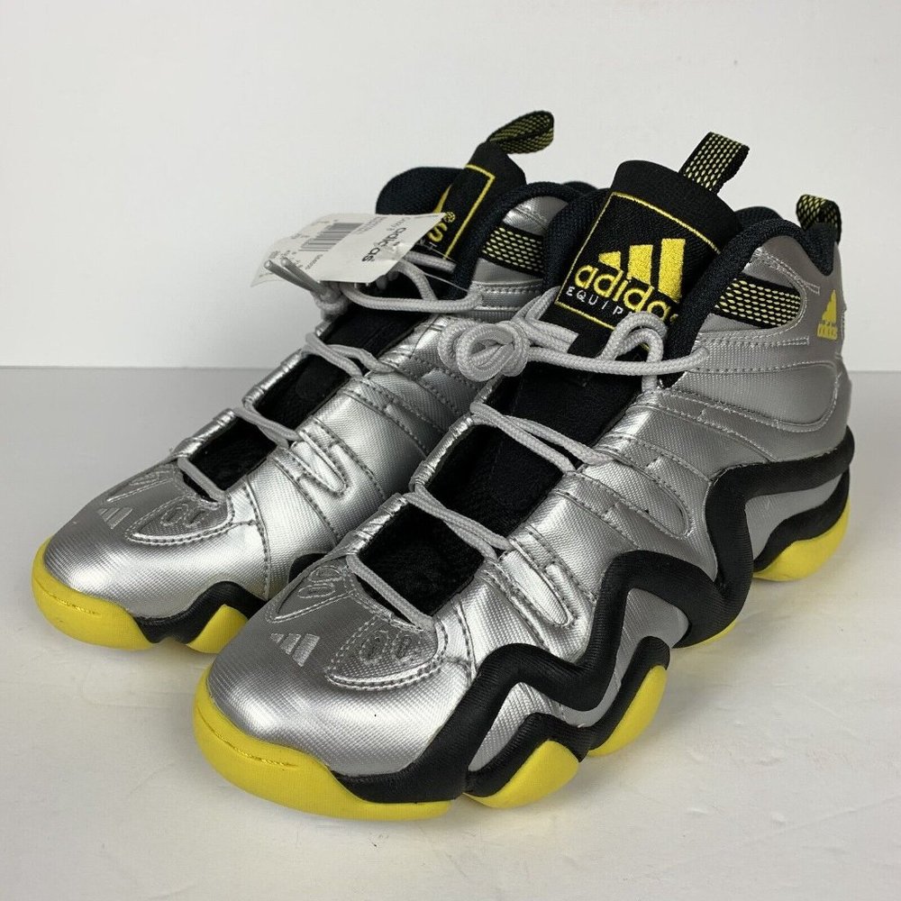 Adidas Kobe Crazy‎ 8 Shoes Metallic Silver Yellow S84005 Mens Size 9 SneakerREAD